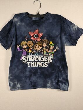 Stranger Things Kids Tie-Dye Graphic Tee - Navy